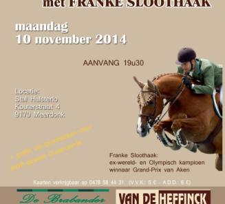 Fenomenale opkomst voor springclinic met Franke Sloothaak